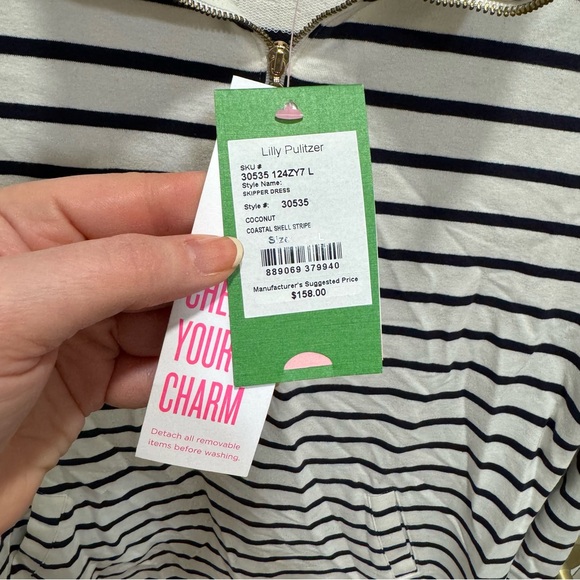 NWT Lilly Pulitzer Striped Long Sleeve Dress - Picture 3 of 7